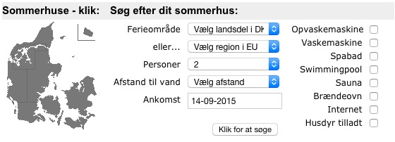 Sommerhuse udlejes ved Limfjorden for eksempel